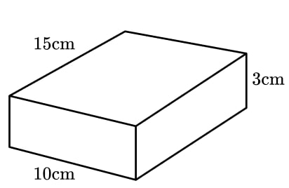 cuboid with measurements
