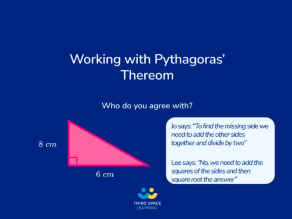 working with pythagoras' theorem TSL slide 