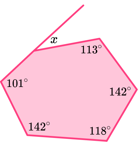 Angles in a Hexagon example 5 image