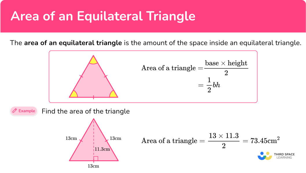 What is the area of an equilateral triangle?