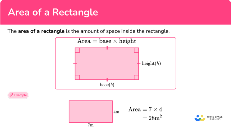 Area Of A Rectangle - Math Steps, Examples & Questions