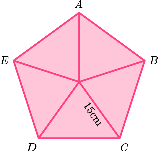 Area of a pentagon example 6 step 1