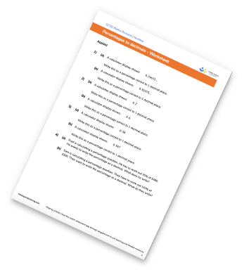 Percent To Decimal Worksheet