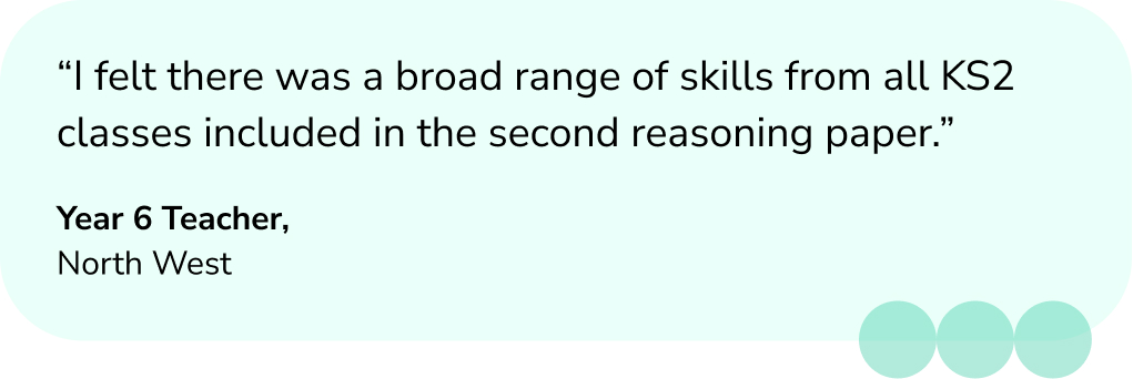 Quote from Year 6 Teacher on Maths SATs 2023