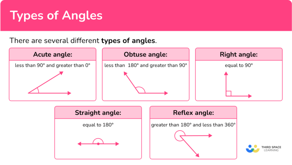 types of angles common core geometry homework