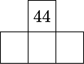 4 square blocks with number 44