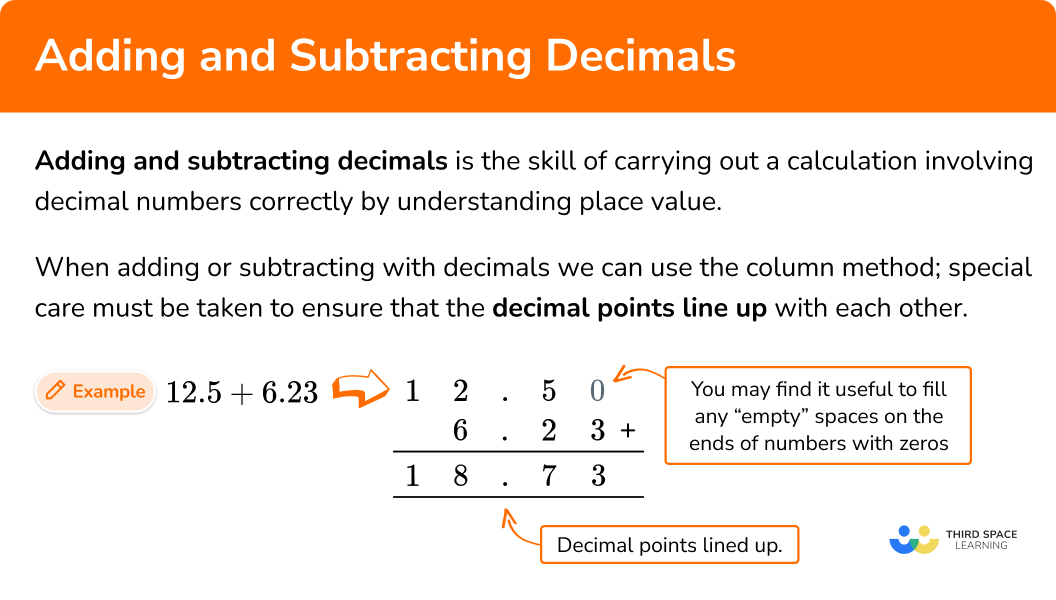 What is adding and subtracting decimals?