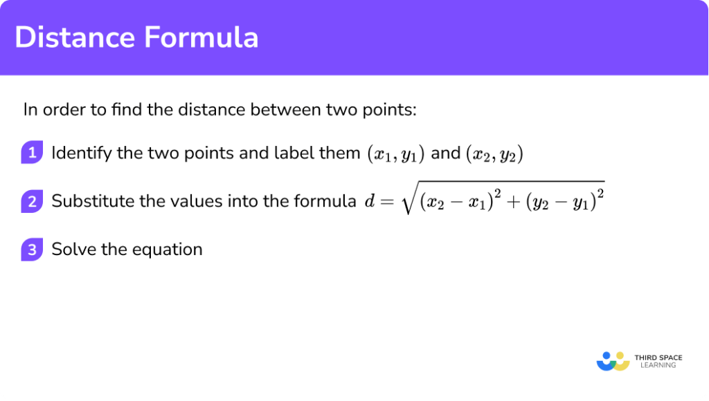 Distance Formula - GCSE Maths - Steps, Examples & Worksheet