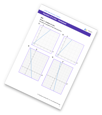 Equation Of A Line Worksheet