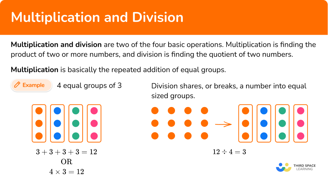 What is multiplication and division?