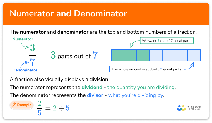 Numerator And Denominator GCSE Maths Steps Examples Numerator And Denominator GCSE Maths Steps Examples
