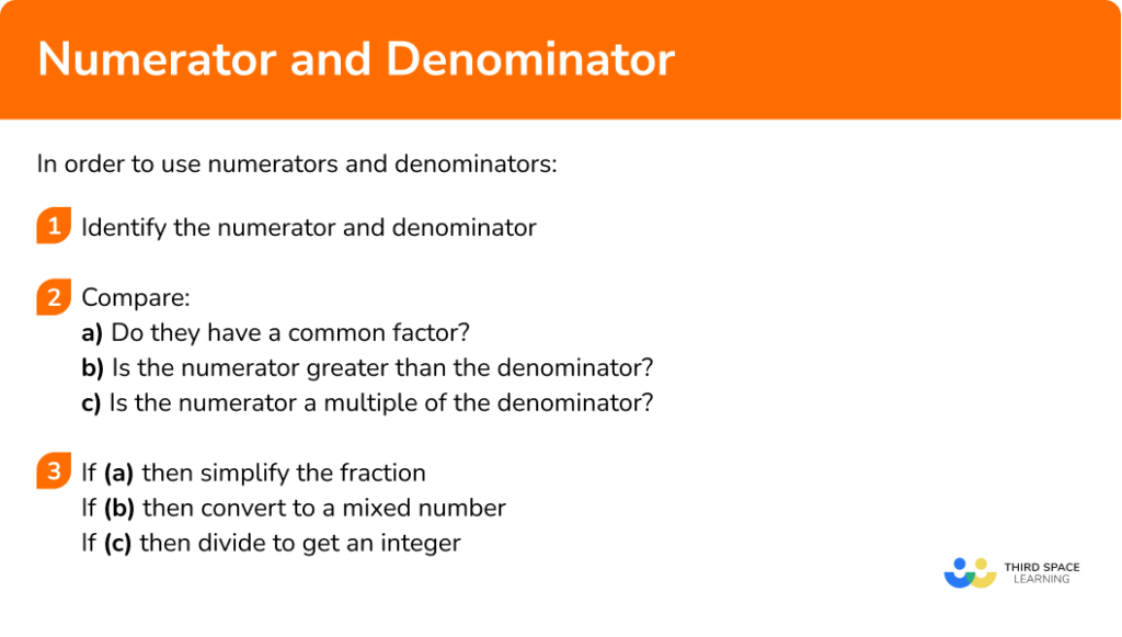 Numerator And Denominator Gcse Maths Steps And Examples 0045