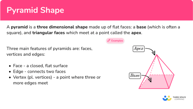 Pyramid Shape - Math Steps, Examples & Questions