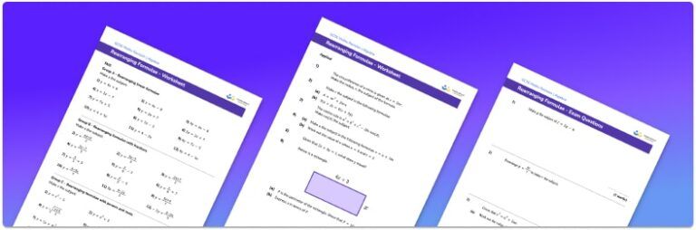 Rearranging Formulae Worksheet - GCSE Maths [FREE] - Third Space Learning