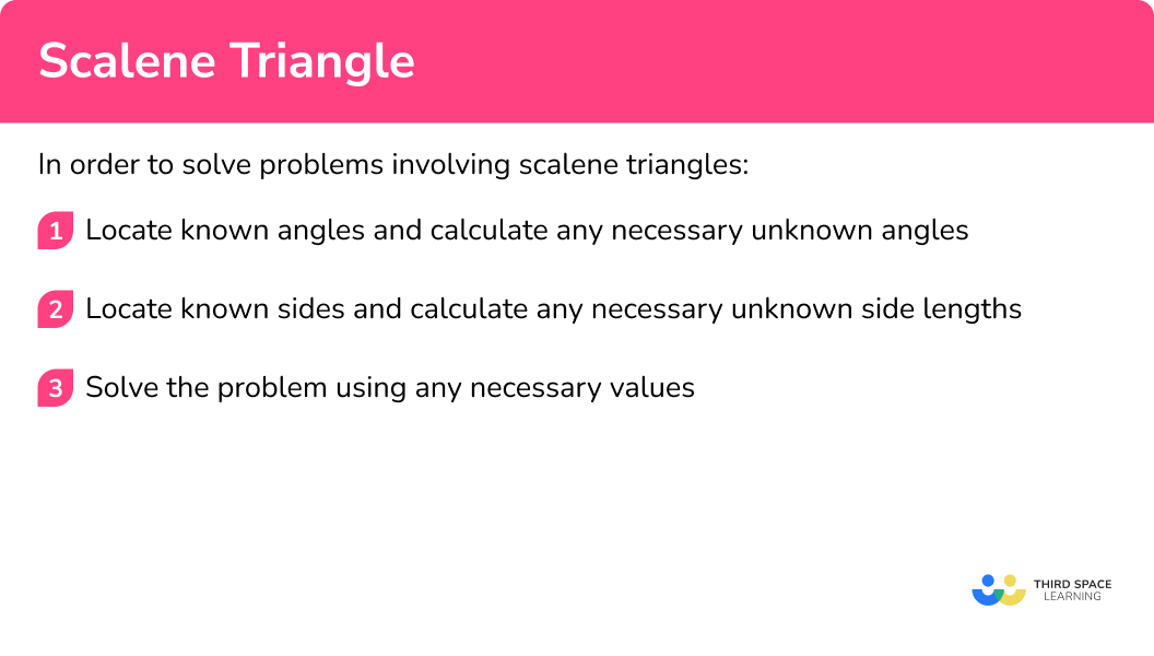 How to solve problems involving scalene triangles