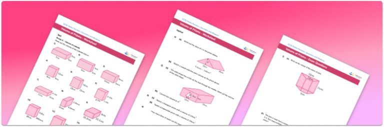 Volume Of Prisms Worksheet - GCSE Maths [FREE] - Third Space Learning