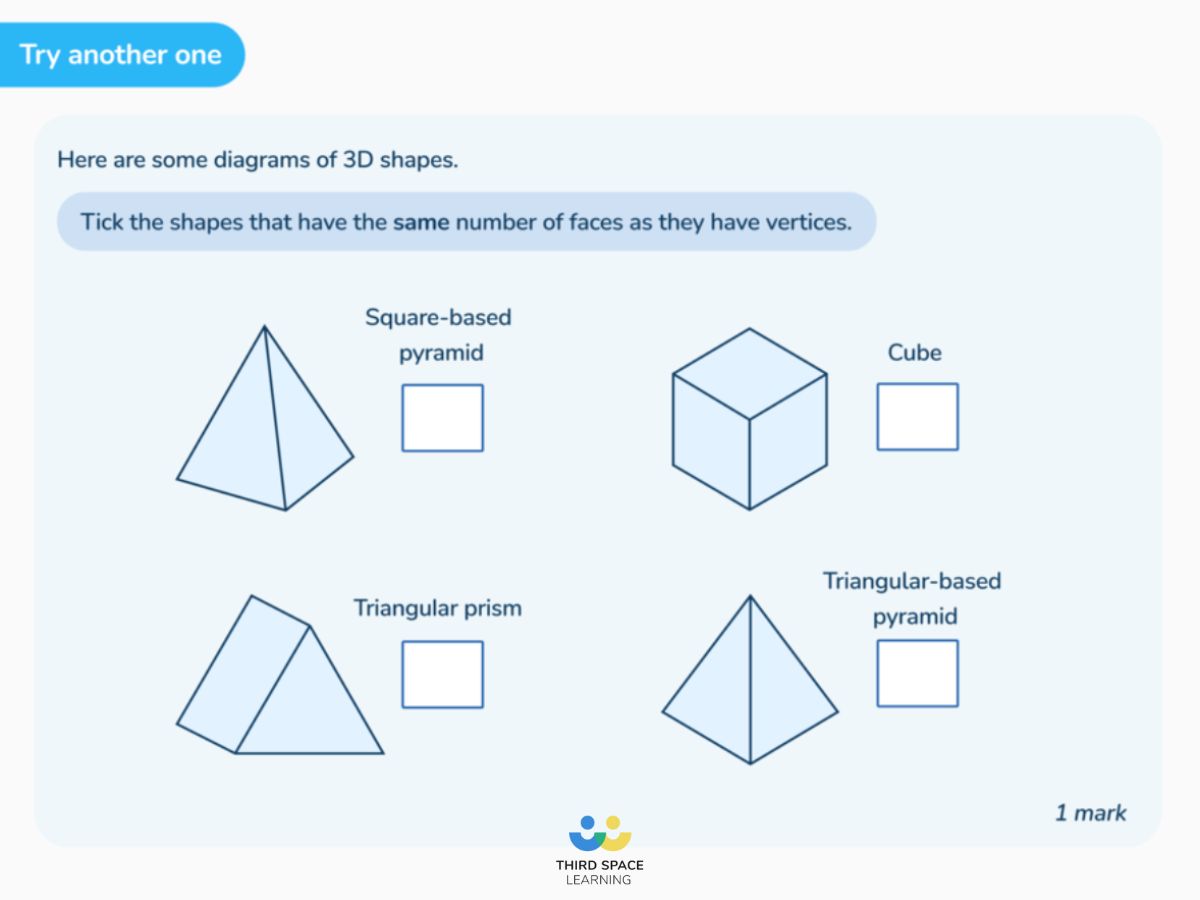 Third Space Learning SATs revision on shapes and their properties