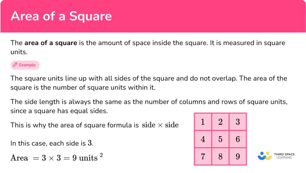 area of square assignment expert