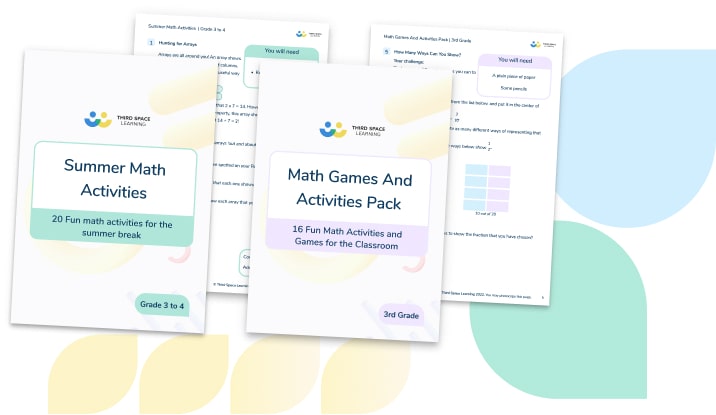 16 Fun Math Games and Activities Pack for 3rd Grade
