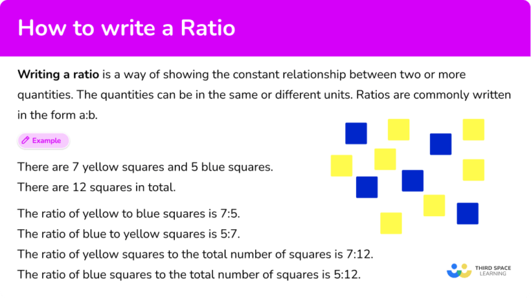 How To Write A Ratio - Math Steps, Examples & Questions