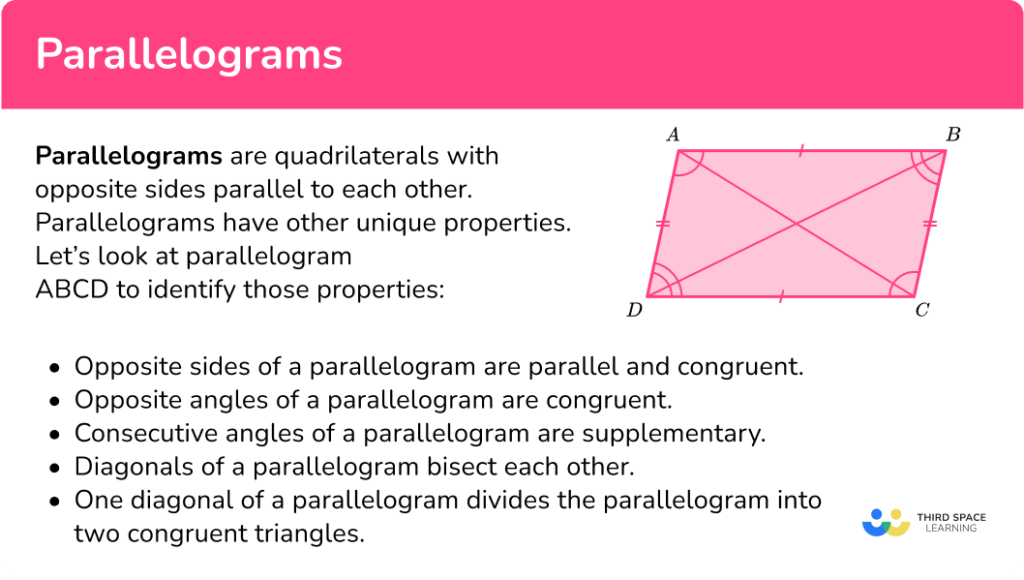 Parallelogram - Math Steps, Examples, Properties & Questions