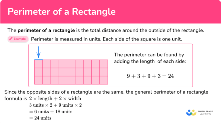 Perimeter of a Rectangle - Math Steps, Examples & Questions
