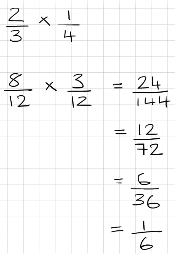 formative assessment multiplying fractions