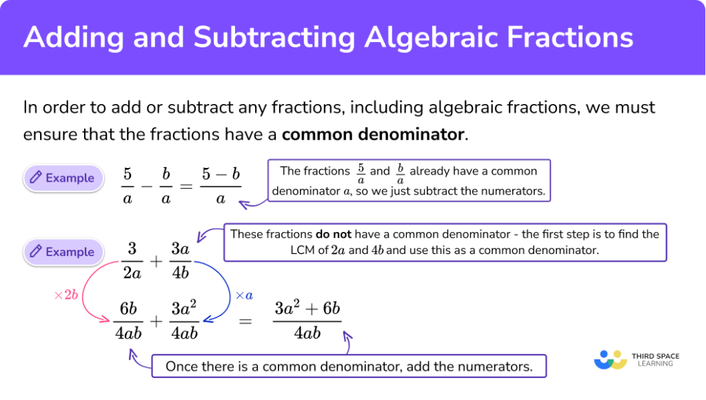 adding-and-subtracting-algebraic-fractions-gcse-maths-guide