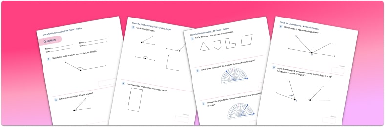 Angles Check for Understanding Quiz
