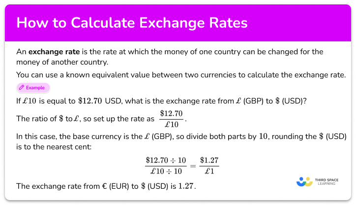How to calculate exchange rates