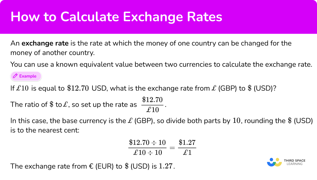 How To Calculate Exchange Rates Math Guide