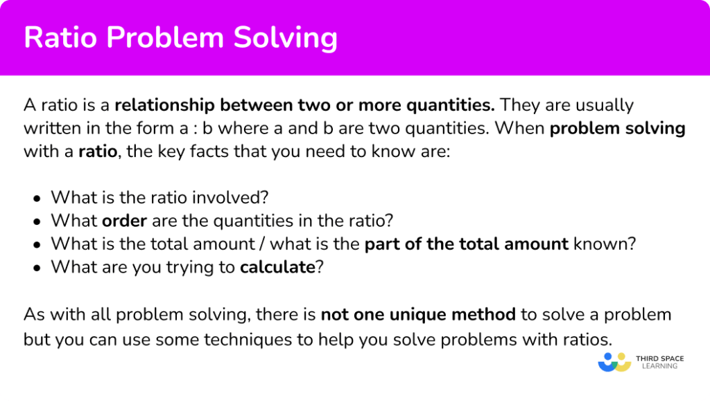Ratio Problem Solving - Math Steps, Examples & Questions