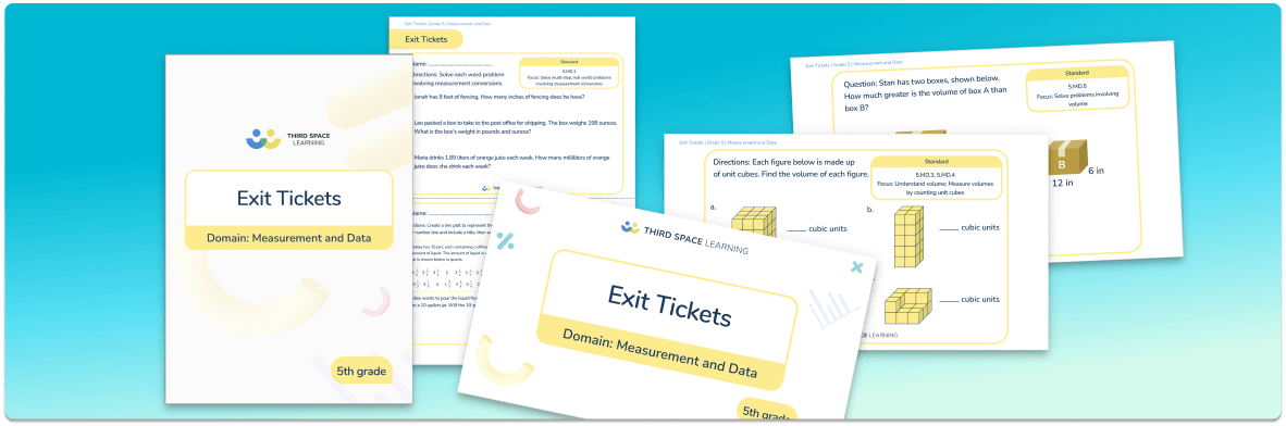 Grade 5 Measurement and Data Exit Tickets