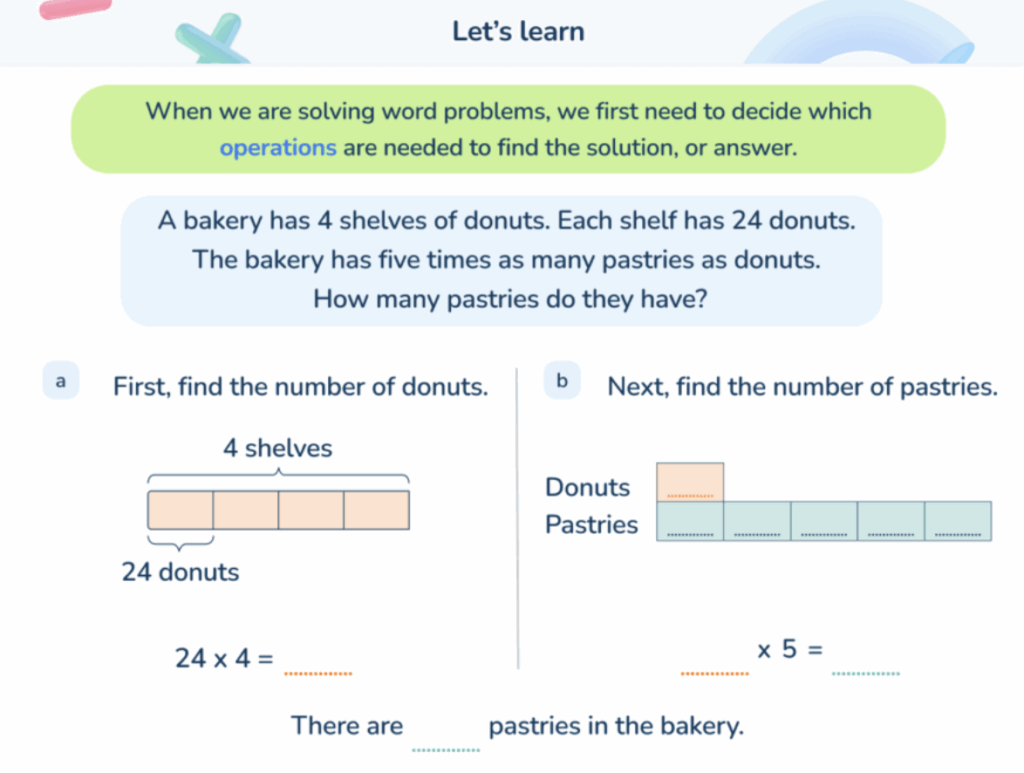 Third Space Learning AI tutoring lesson slide on solving a word problem