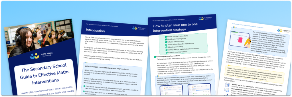 [FREE] The Secondary School Guide to Effective Maths Interventions ...