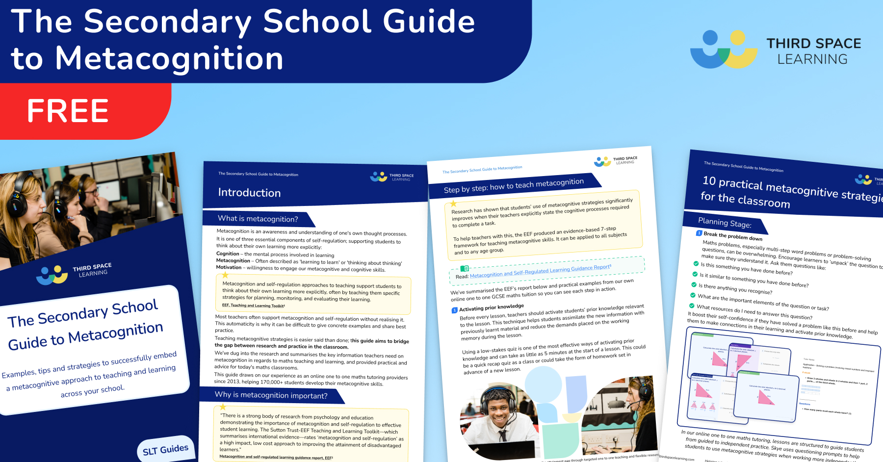 [FREE] The Secondary School Guide to Metacognition - Third Space Learning