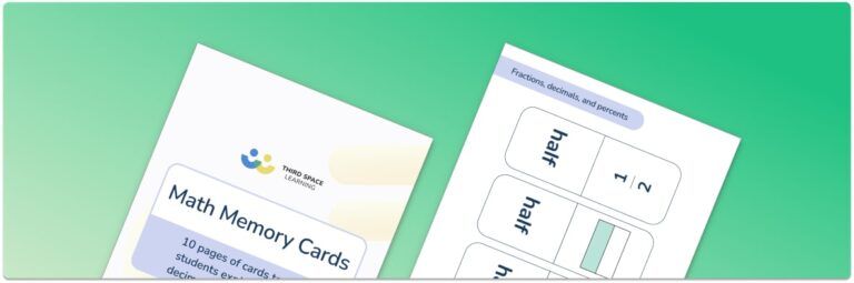 [FREE] Math Memory Cards Fractions, Decimals and Percents - Third Space ...