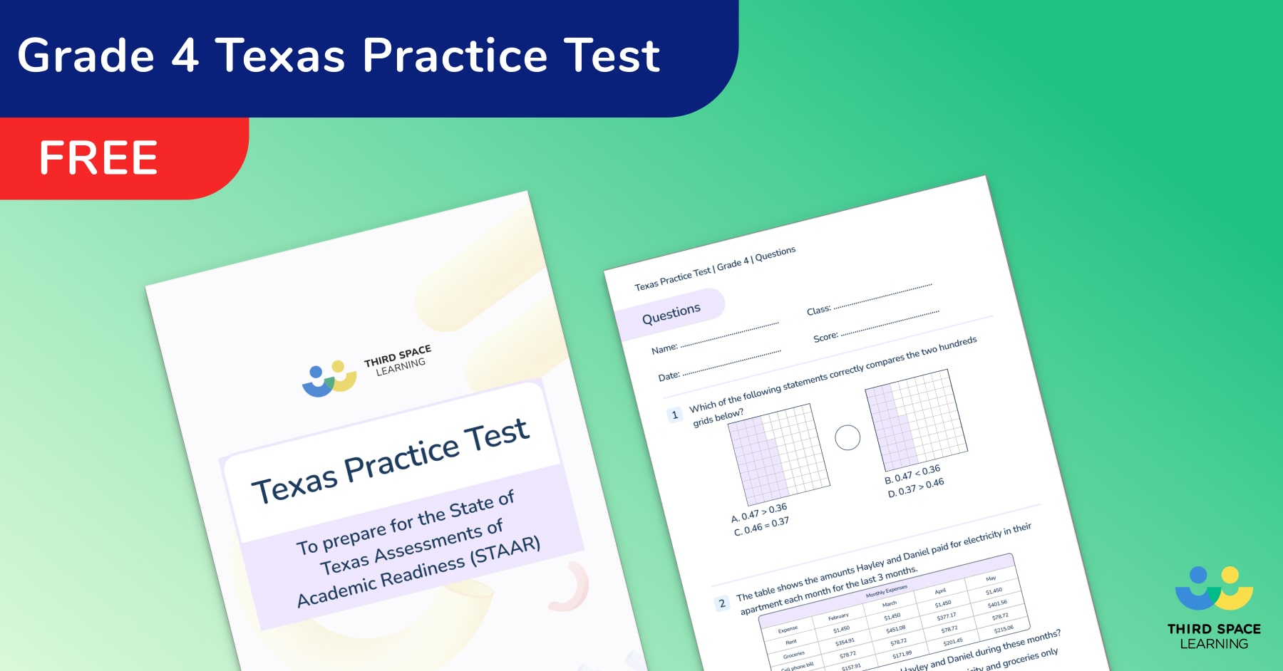 [FREE] 4th Grade STAAR Test Third Space Learning