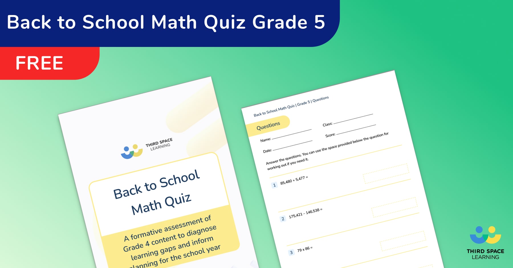 FREE Back To School Math Quiz Grade 5 Third Space Learning FREE Back To School Math Quiz Grade 5 Third Space Learning