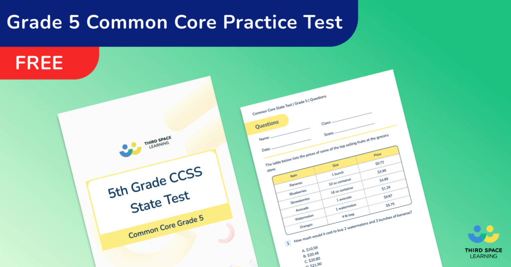 FREE 5th Grade Math Test And Answer Key: Prepare Students For State Assessments