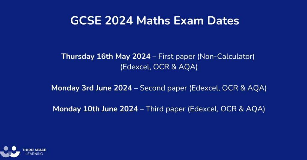 GCSE 2024 dates