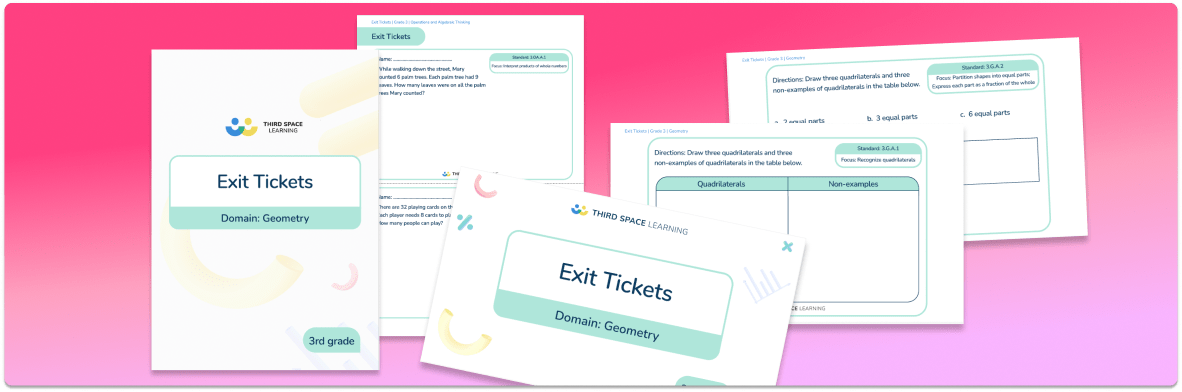 Exit Tickets Grade 3 –  Geometry