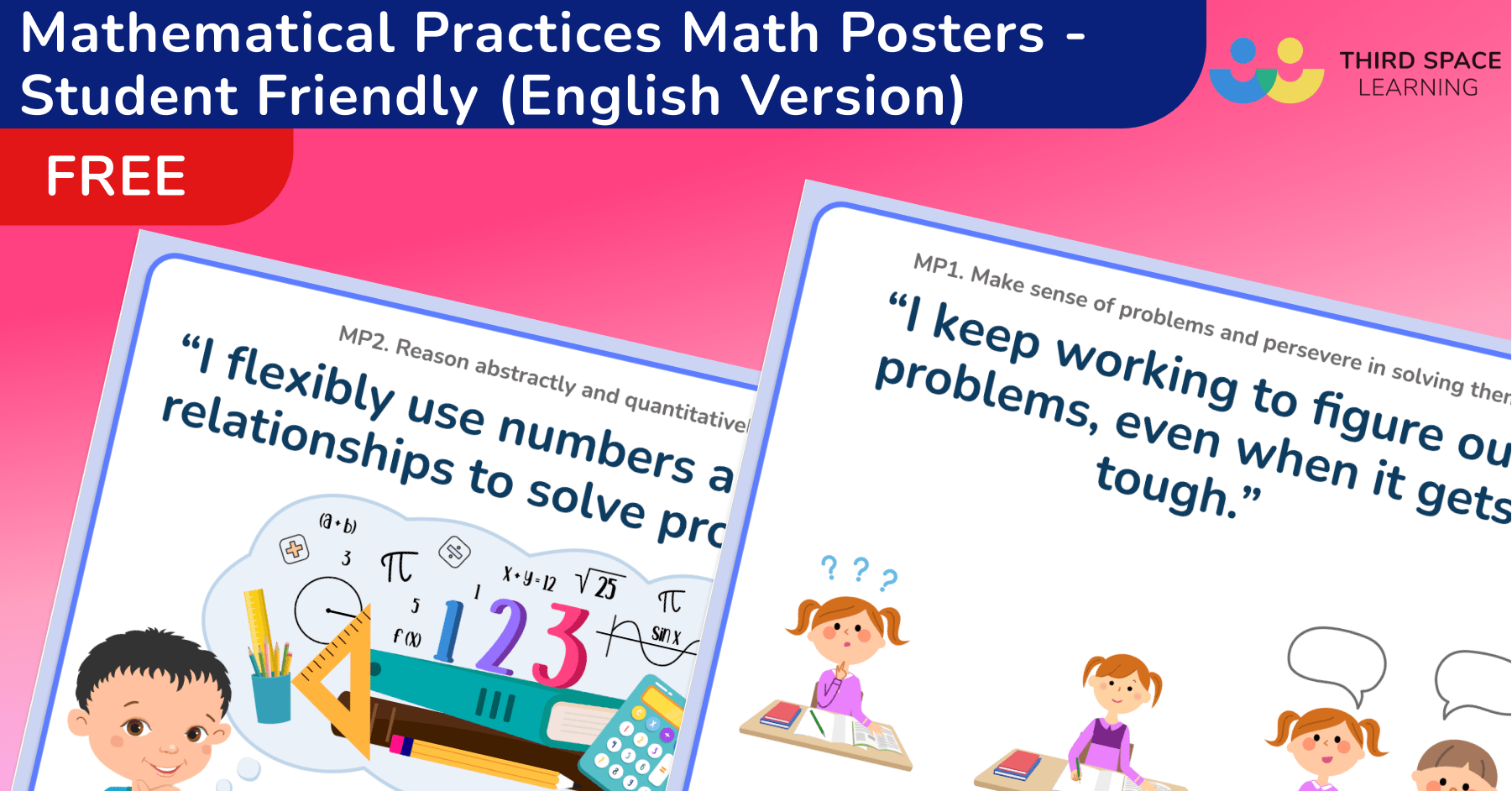 [FREE] Mathematical Practices Math Poster (Student Friendly)