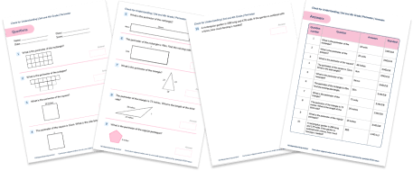 [FREE] Perimeter Check for Understanding Quiz (Grade 3 to 4)