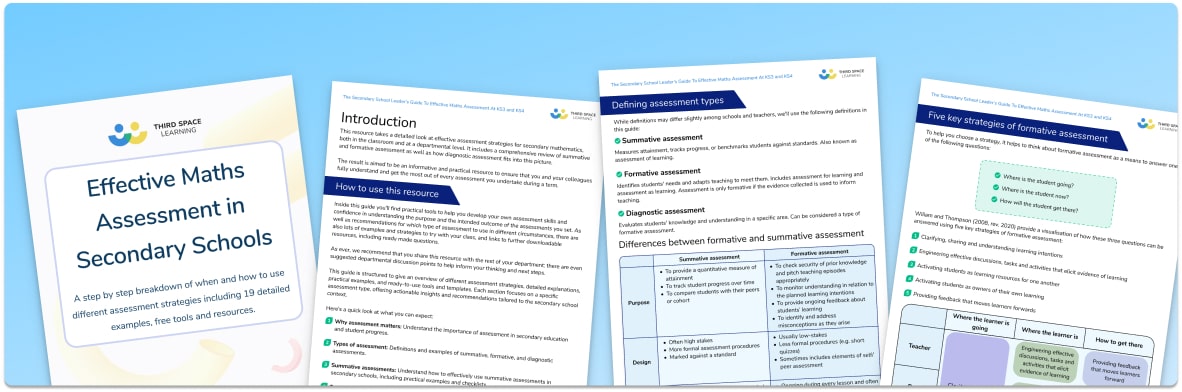 Effective Maths Assessment in Secondary Schools