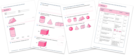 [FREE] 3D Shape Check for Understanding Quiz (Grade 1, 5 and 6)