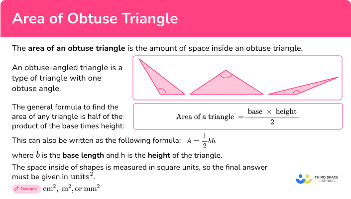 What is the area of an obtuse triangle?