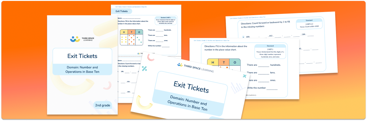 Exit Tickets Grade 2 – Number and Operations in Base Ten