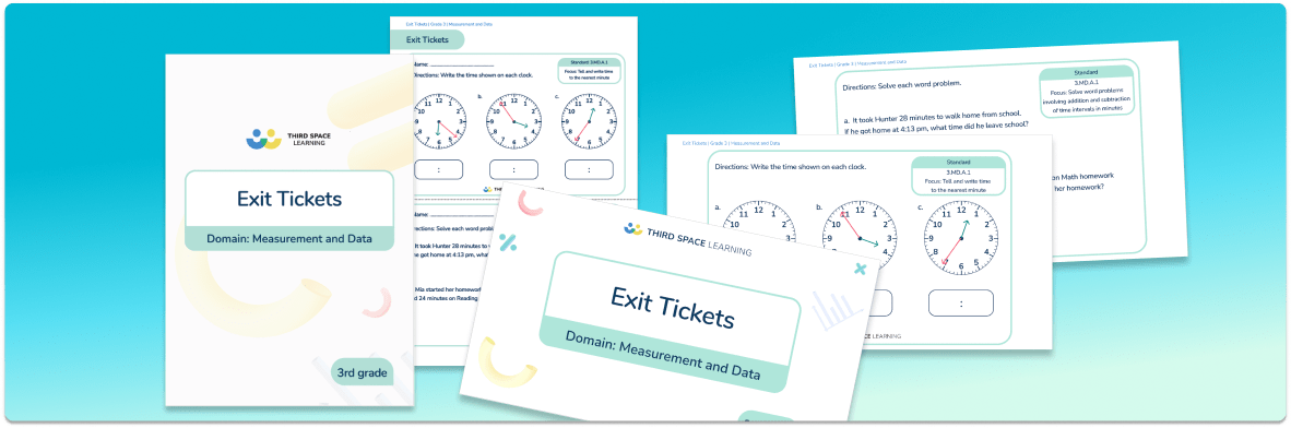 Exit Tickets Grade 3 – Measurement and Data
