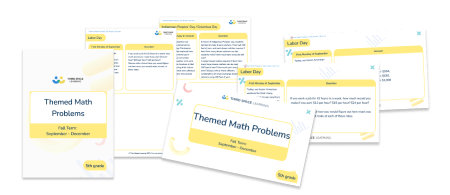 Themed Math Problems: Fall Term (Sep – Dec), 5th Grade